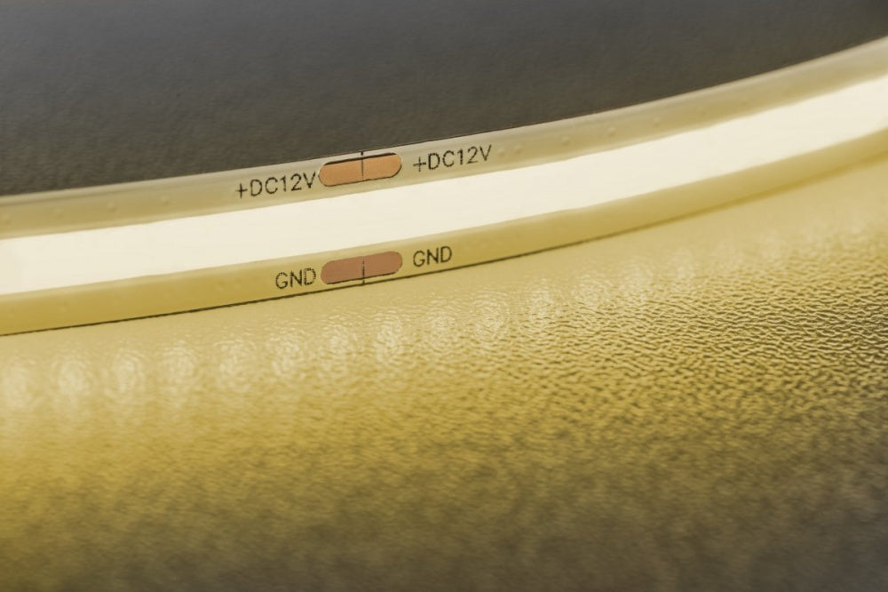 Led Stripe COB 12V 480/M 10W/M Varm Hvit 2700K 5M