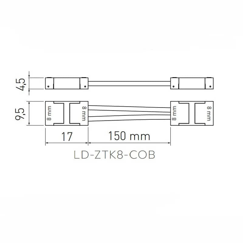 Skjøtestykke 15cm Led Stripe COB