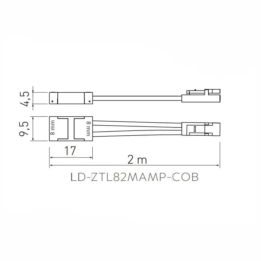 Tilkobling Led Stripe COB Mini AMP