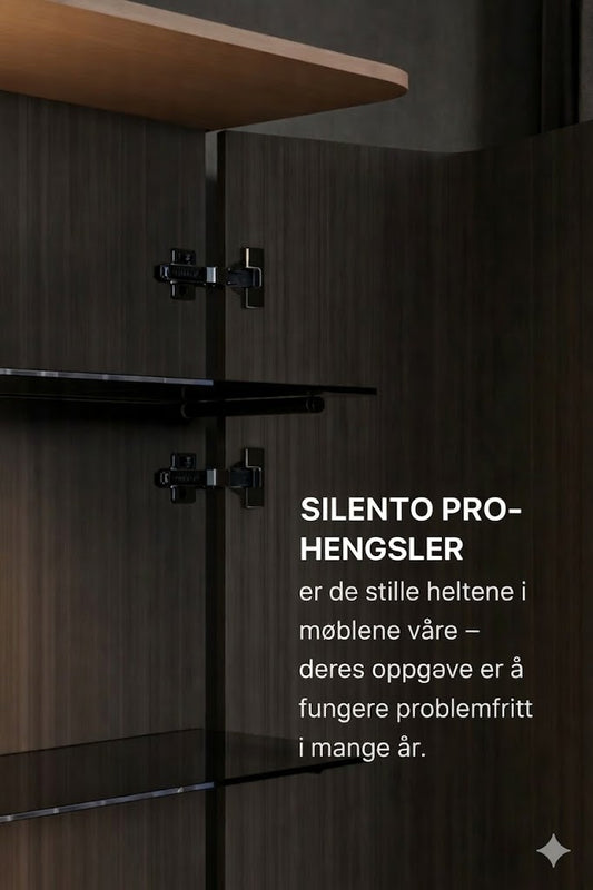 Møbelhengsel SILENTO PRO Heldekkende 102 grader Svart